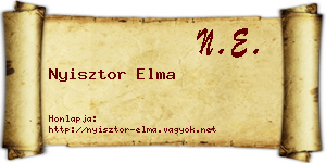 Nyisztor Elma névjegykártya